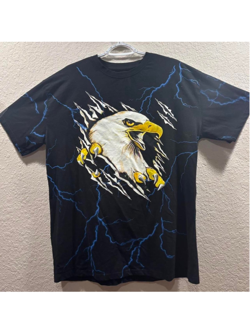 Modern vintage style Eagle AOP tee with a 3D claws